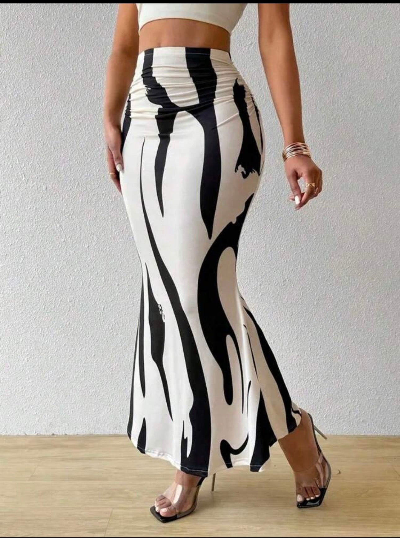 Women Fish Tail Hem Skirt Spring