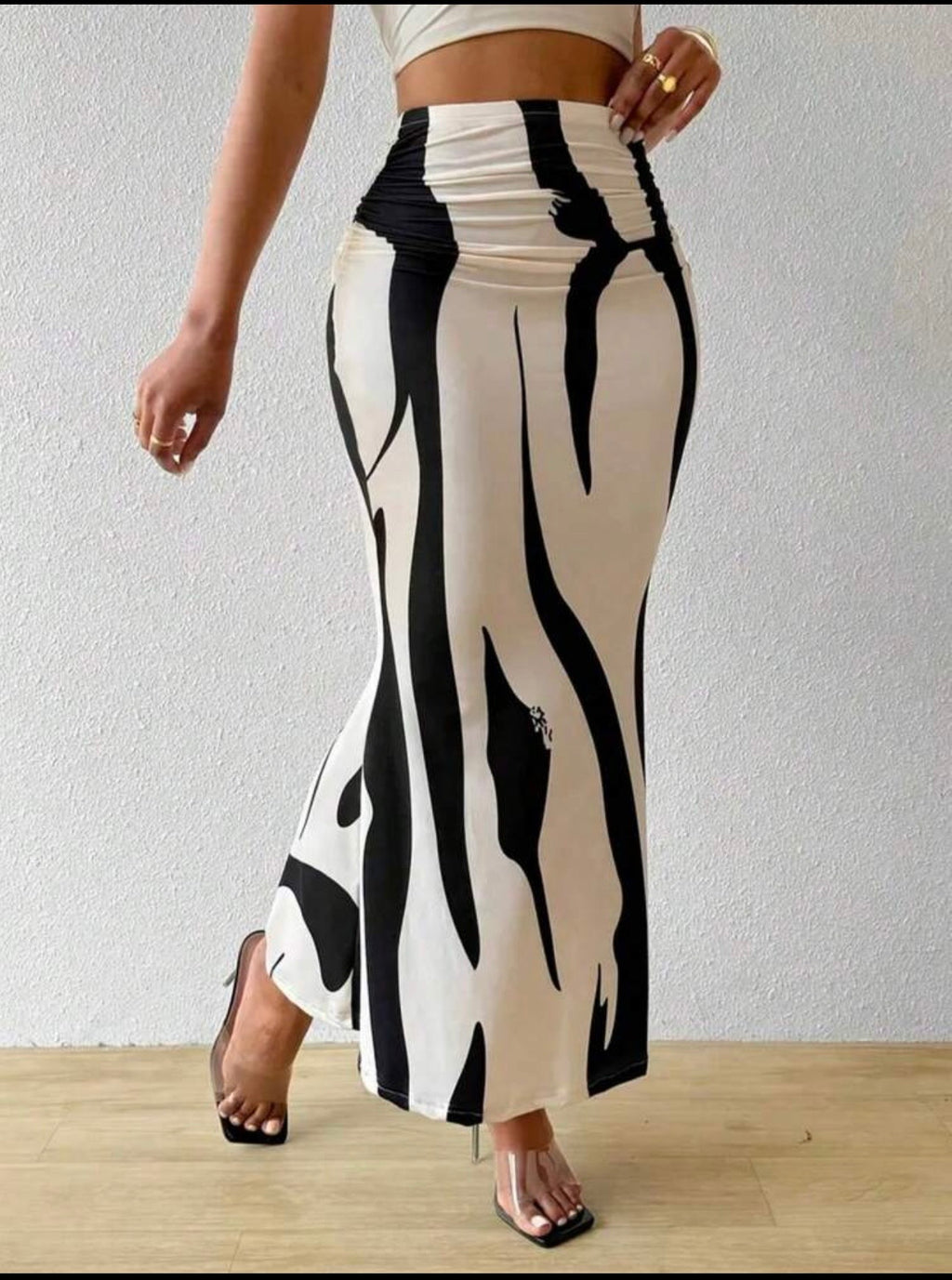 Women Fish Tail Hem Skirt Spring