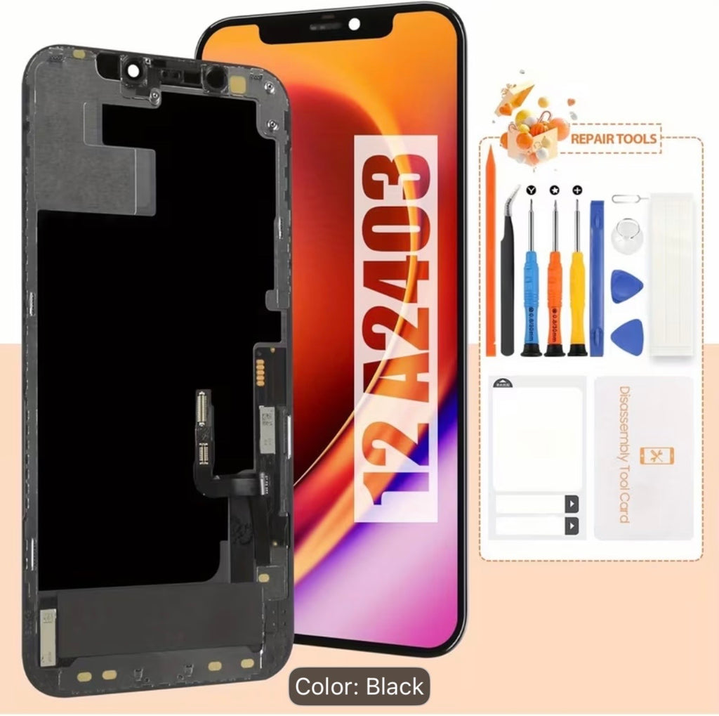 Screen for iPhone 12 Screen Replacement for iPhone 12 Pro LCD Screen A2403, A2172, A2407, A2341 3D
Touch Display Digitizer Assembly Repair Parts Black