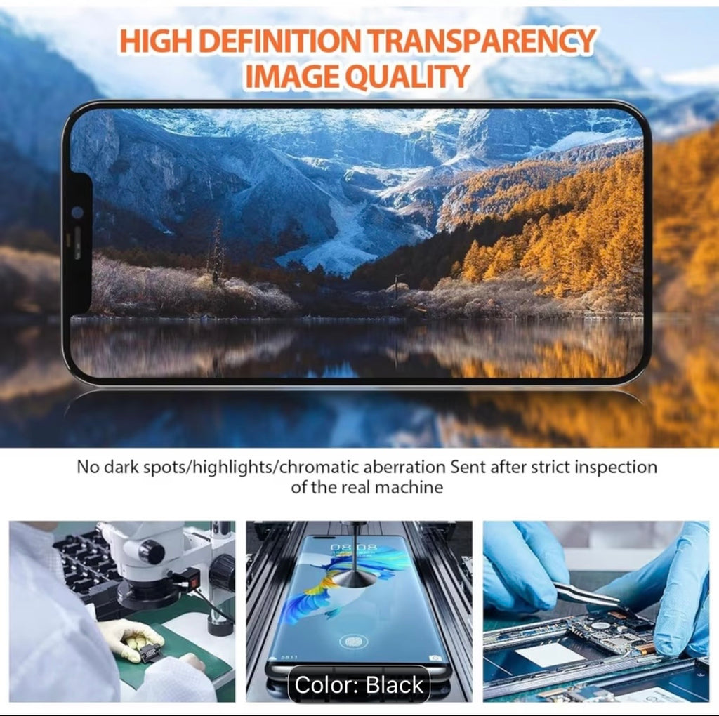 Screen for iPhone 12 Screen Replacement for iPhone 12 Pro LCD Screen A2403, A2172, A2407, A2341 3D
Touch Display Digitizer Assembly Repair Parts Black