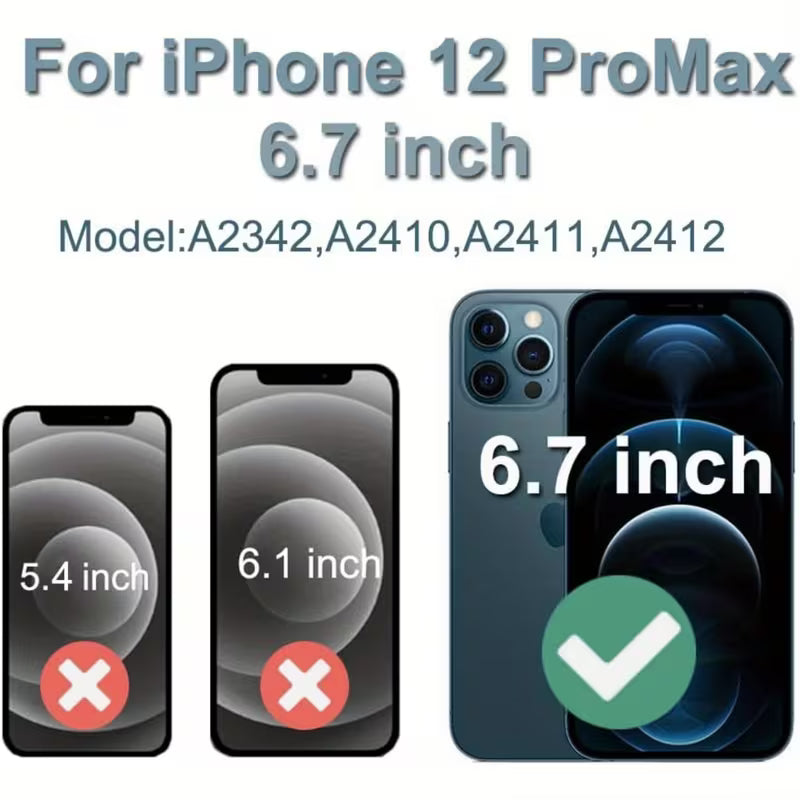 For iPhone 12 Pro Max Screen Replacement A2411 Touch Screen Replacement A2342 LCD Display A2410 Touch Digitizer Assembly A2412 Repair Parts Kit (Black)