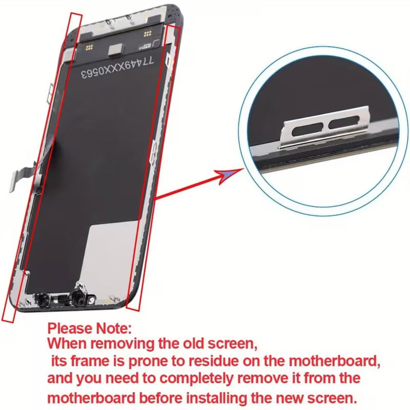 For iPhone 12 Pro Max Screen Replacement A2411 Touch Screen Replacement A2342 LCD Display A2410 Touch Digitizer Assembly A2412 Repair Parts Kit (Black)