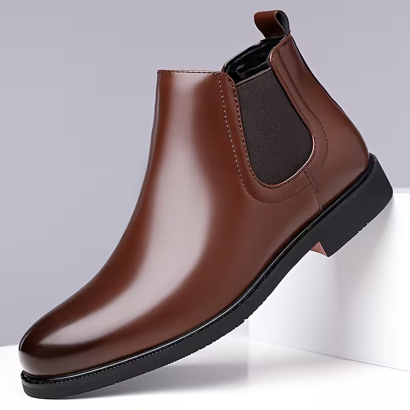 Men's High-Top Boots, Outdoor Anti-Slip Shoes, Brown Classic Versatile