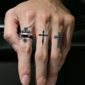 Temporary Tattoo Stickers in The Shape of a Small Cross, Lasting for One to Two Weeks.